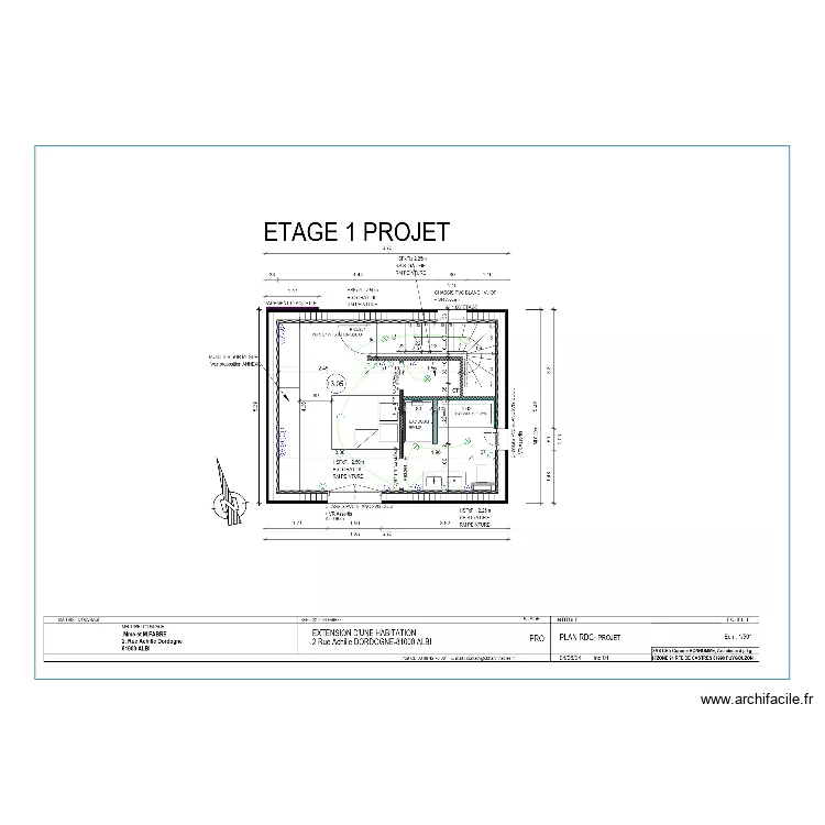 FABRE R+1. Plan de 