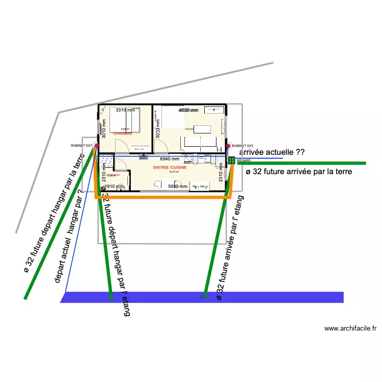 MAISON CHATEAU SUR LOIR 10. Plan de MAISON CHATEAU SUR LOIR 10. Plan de