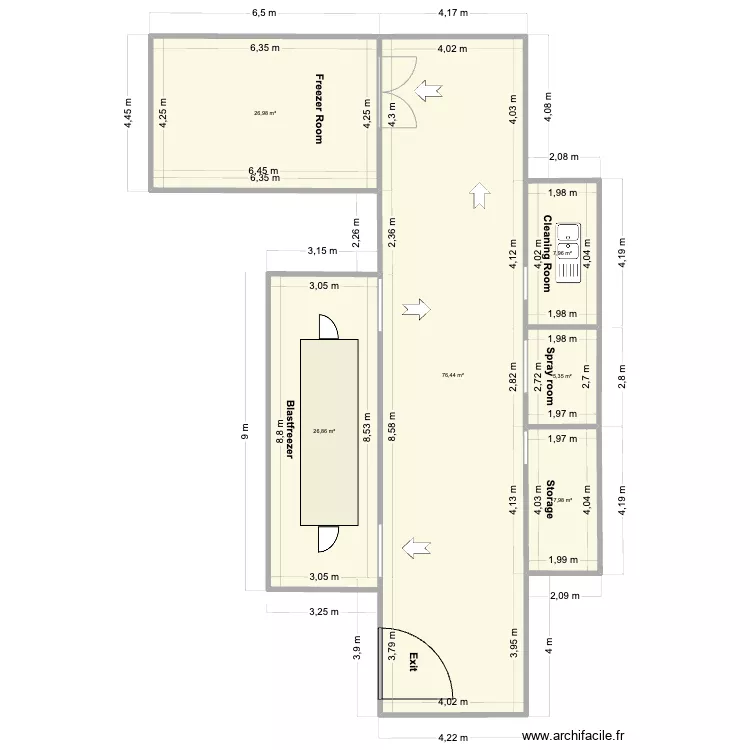 Croissant Room. Plan de 