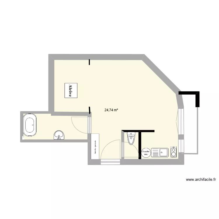 Studio. Plan de 