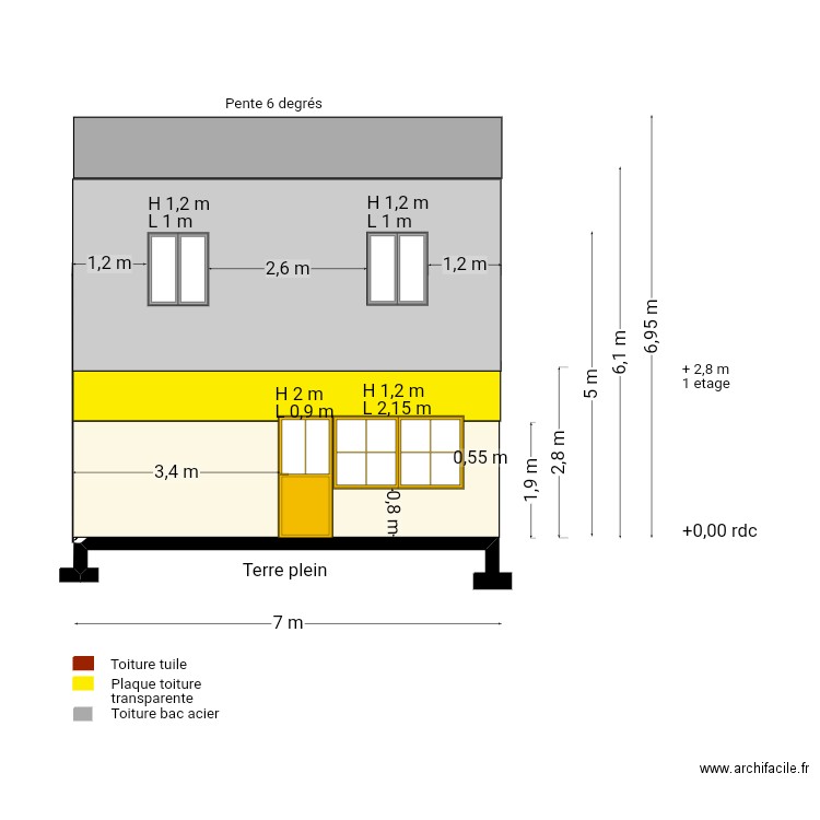 Plan coupe h6758578. Plan de 0 pièce et 0 m2