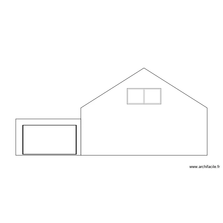 Pignon- garage. Plan de 