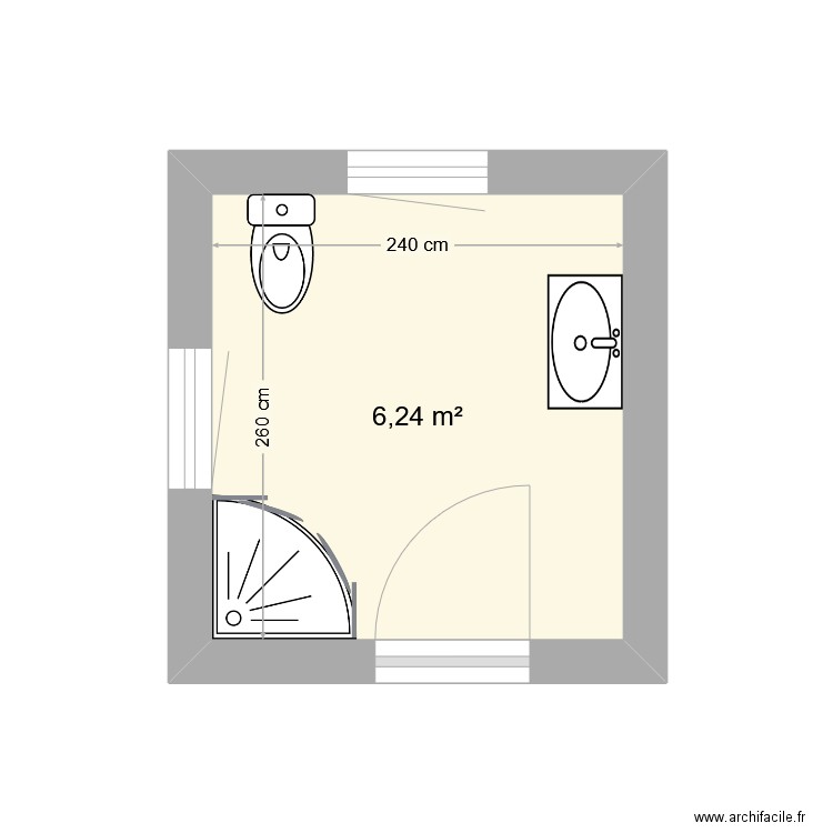 SdB Combles. Plan de 0 pièce et 0 m2