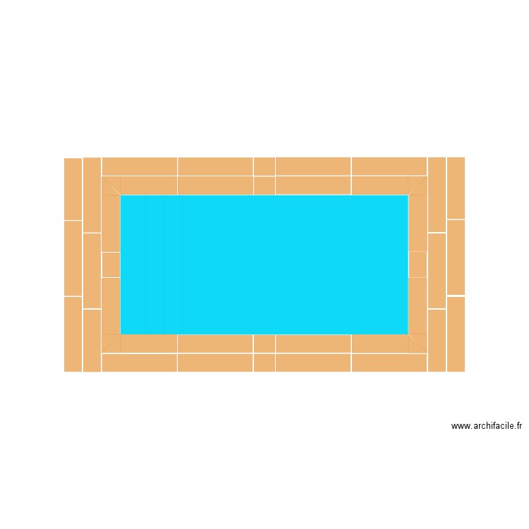 Piscine lame bois 30x120cm. Plan de 0 pièce et 0 m2