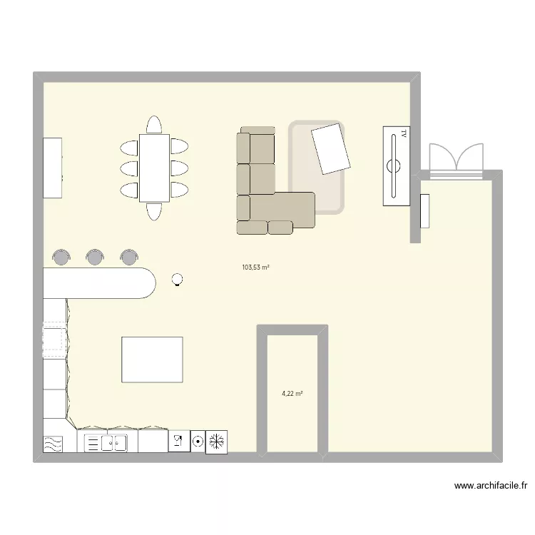 1 er jet. Plan de 2  et 108 m²