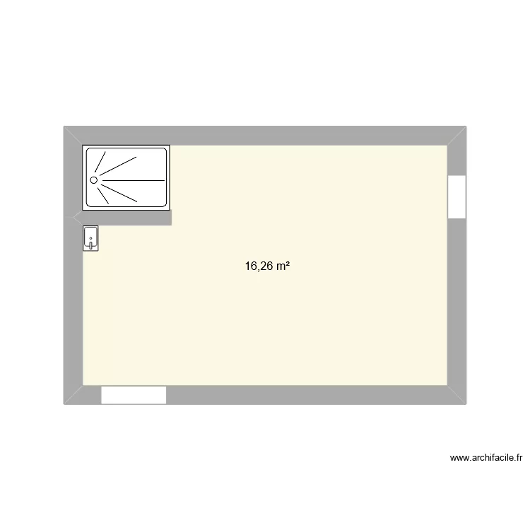 cabine duo. Plan de 1 Pièce et 16 m² cabine duo. Plan de 1 Pièce et 16 m²