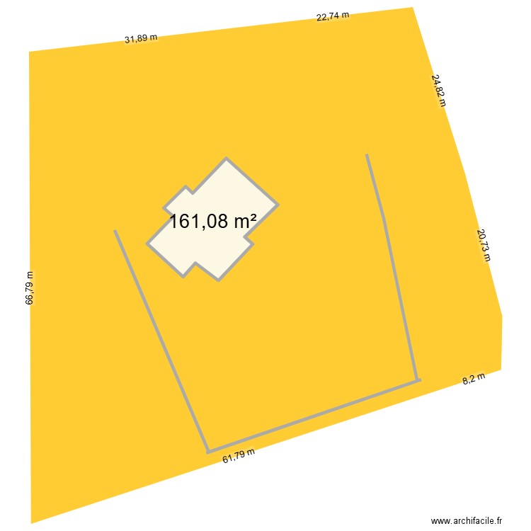 Irrigation. Plan de 1 pièce et 161 m2