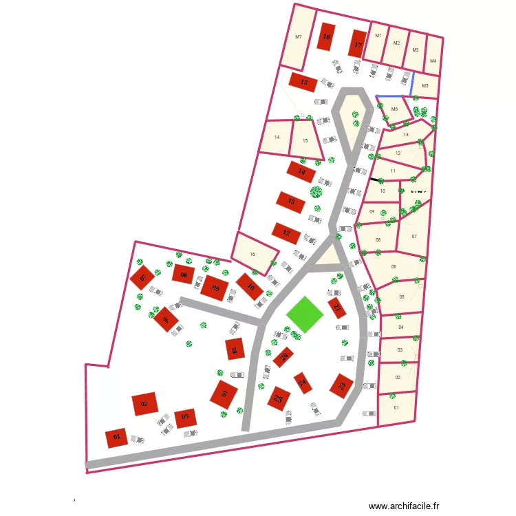 aire saisonnier VIEUX BOUCAU. Plan de 24  et 1984 m²