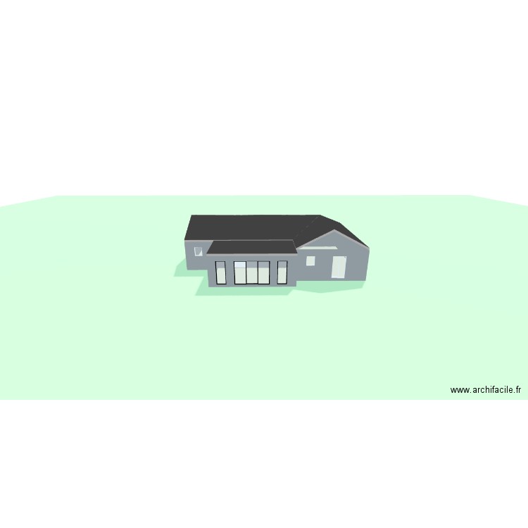 extension. Plan de 2 pièces et 151 m2