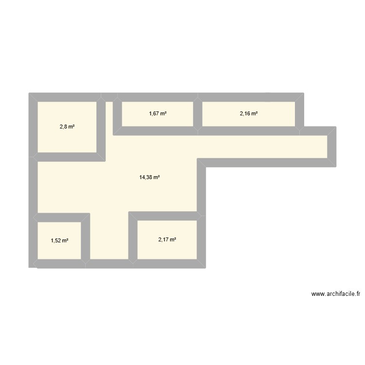 plan stage feda. Plan de 6 pièces et 25 m2