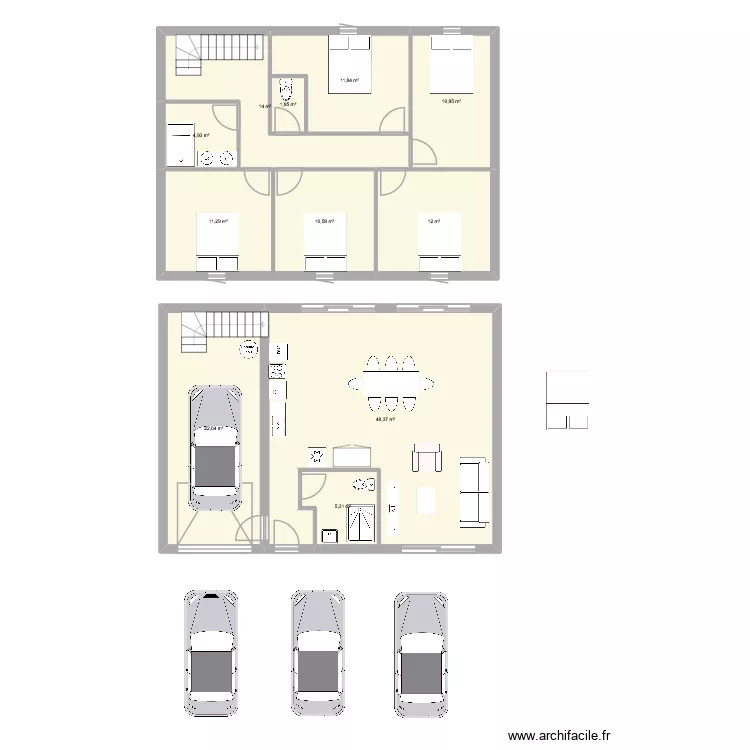 g&icirc;te 5. Plan de 11  et 154 m²
