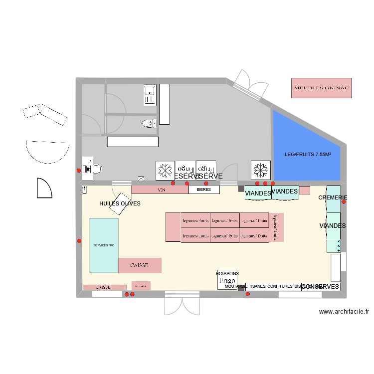ETAPE PAYSANNE DU LARZAC meubles gignac. Plan de 0 pièce et 0 m2