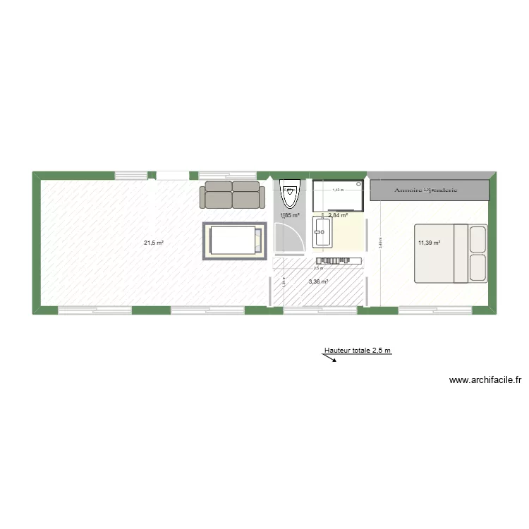 F2 ETAGE. Plan de 5 et 41 m² F2 ETAGE. Plan de 5 et 41 m²