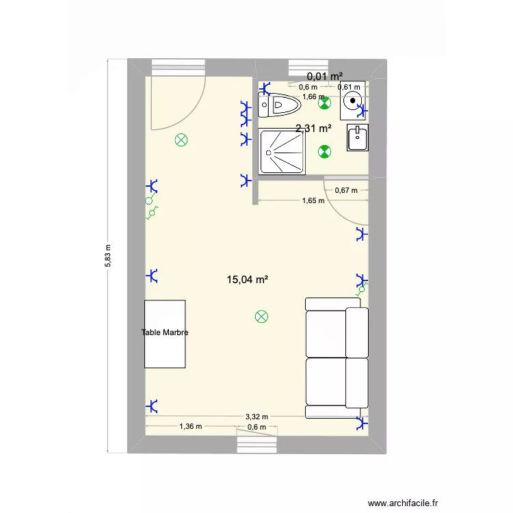 AEC_bis. Plan de 3 et 17 m² AEC_bis. Plan de 3 et 17 m²
