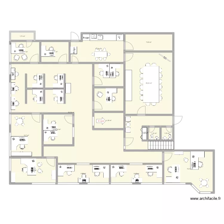 Bureaux CQRHT. Plan de 