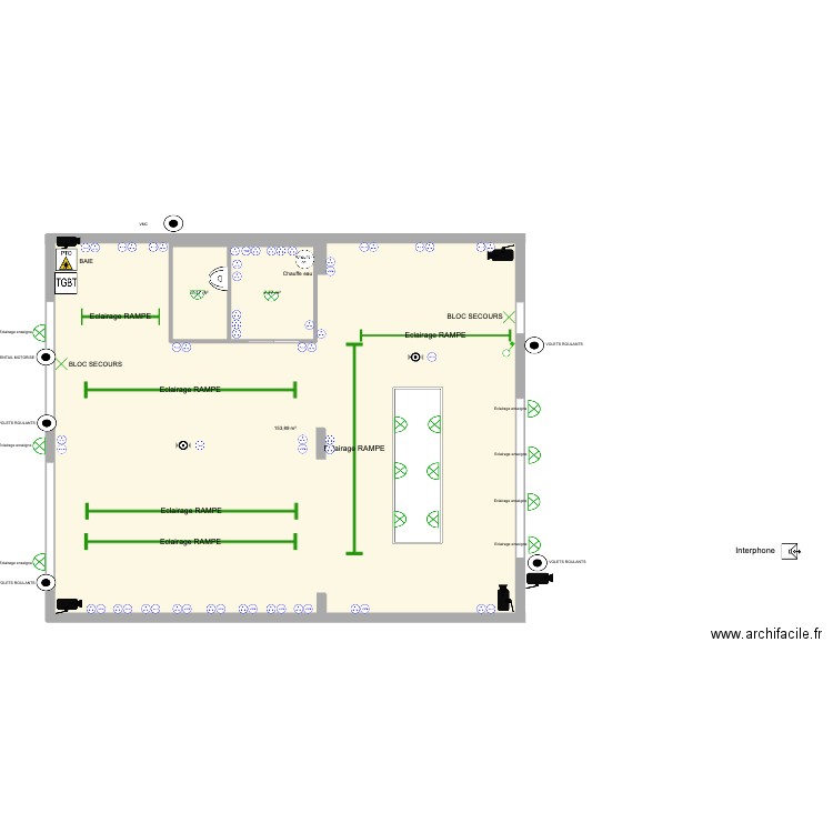 BRISACIER SHOWROOM 2. Plan de 3 pièces et 181 m2
