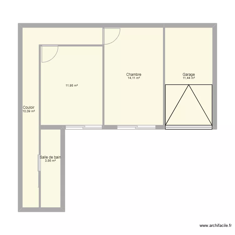 extension 11cf ok. Plan de 5  et 51 m²