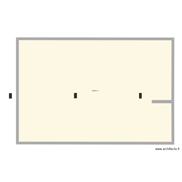 Auberge / plan de table. Plan de 1 pièce et 189 m2