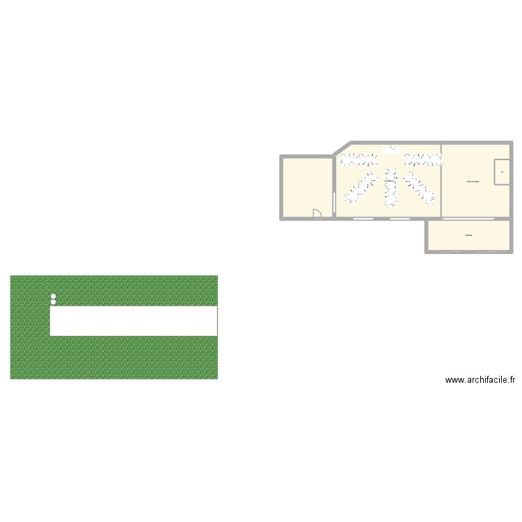 Lulu et Franck. Plan de 5 pièces et 170 m2