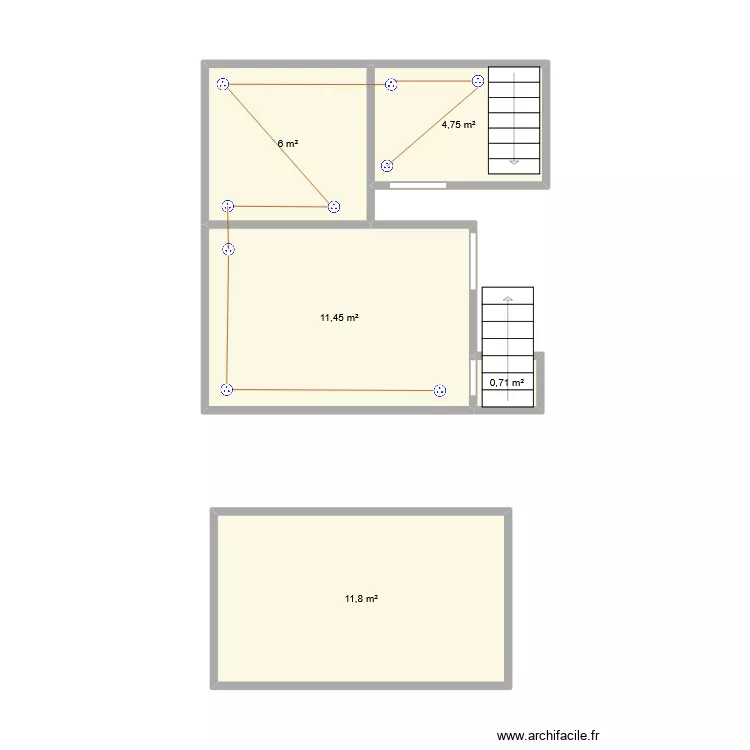 JardinMad. Plan de 5 pièces et 35 m²