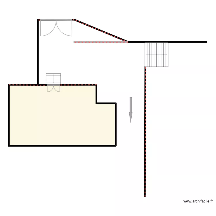 Cfpa. Plan de 1 pièce et 74 m²