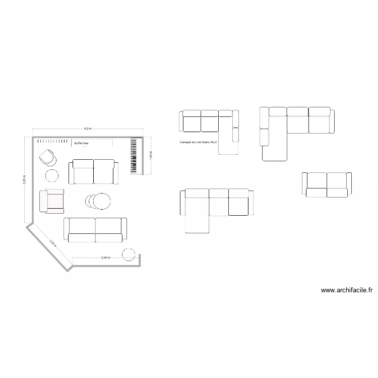 NISSA - Salon. Plan de 