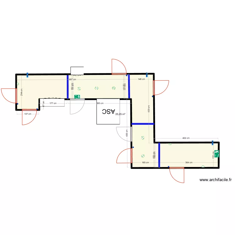 Palier BAT C-20 R+1. Plan de 