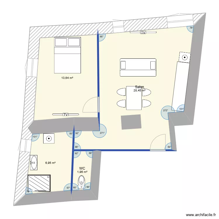 APT 6 Meublé. Plan de APT 6 Meublé. Plan de