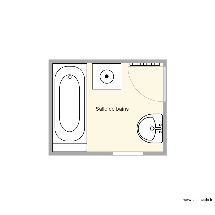 plan avant travaux gloaguen. Plan de 1 pièce et 4 m2