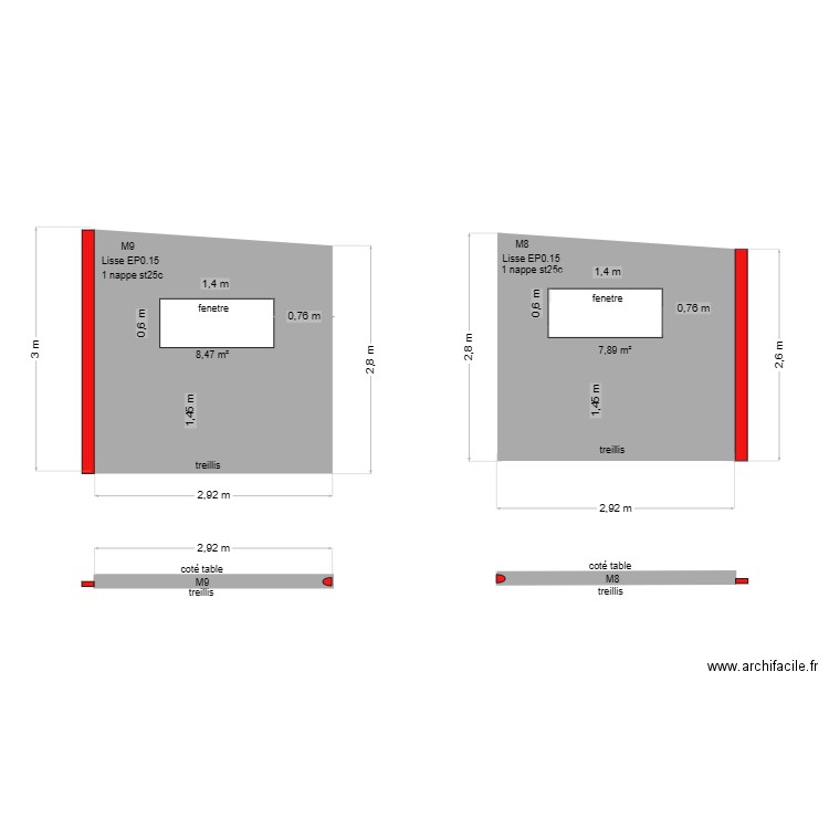 mur 9. Plan de 0 pièce et 0 m2