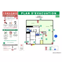 Plan d'évacuation 3 Restaurant Le sept 4