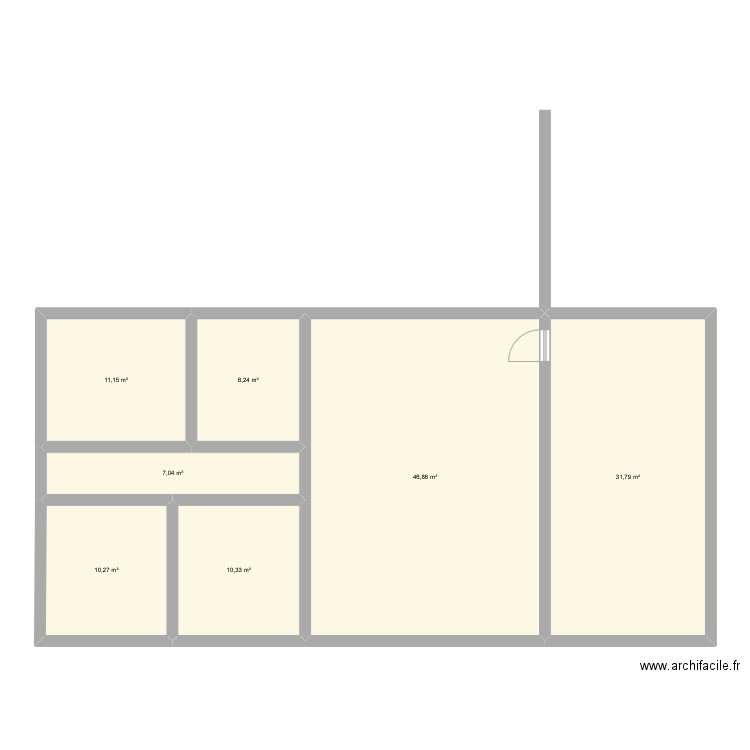 le nizan. Plan de 7 pièces et 126 m2