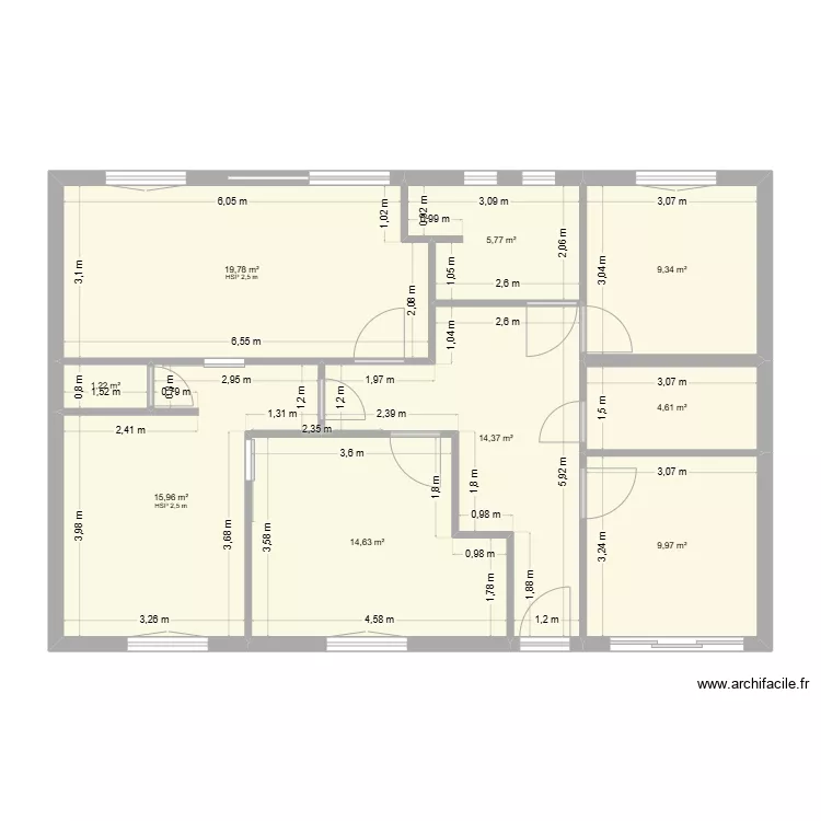 plan pour pose de cloison. Plan de 