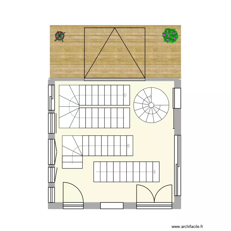 Symbole 1. Plan de 1 Pièce et 23 m²