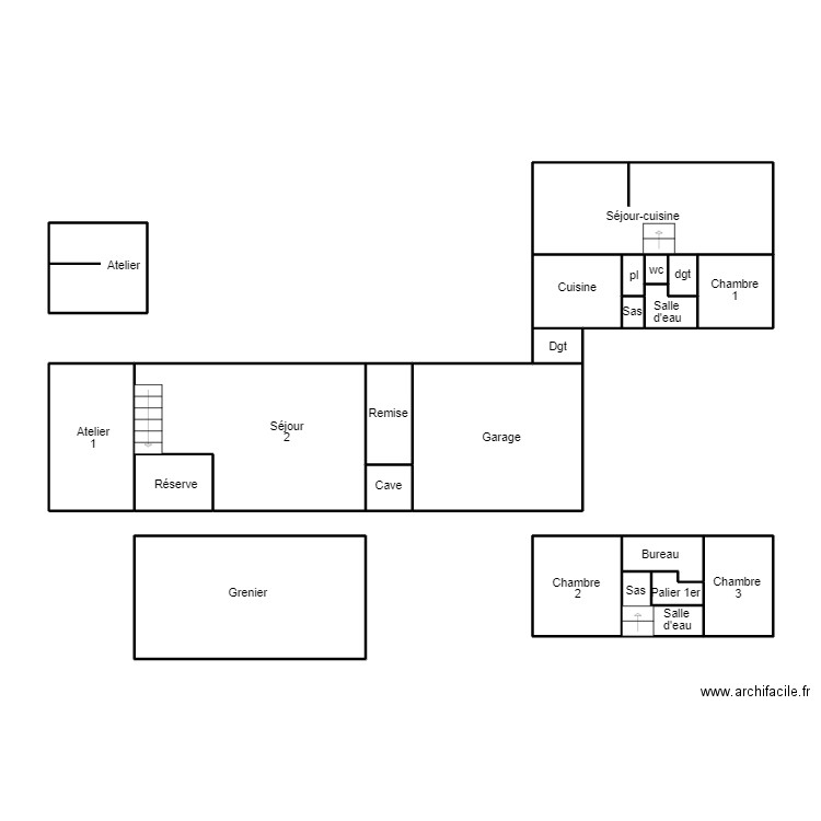 PLOBANNALEC DRACHOVSKI. Plan de 23 pièces et 77 m2