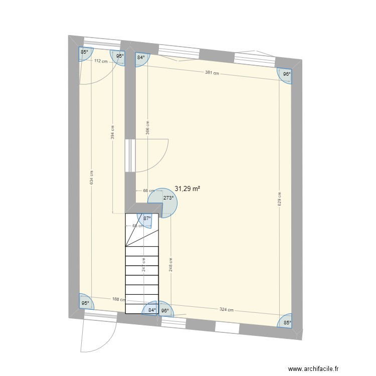 Ma Maison. Plan de 1 pièce et 31 m2