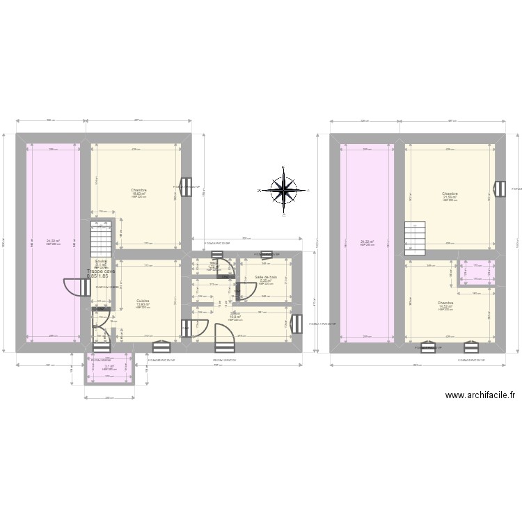 ML24005899 HOUEL. Plan de 12 pièces et 146 m2