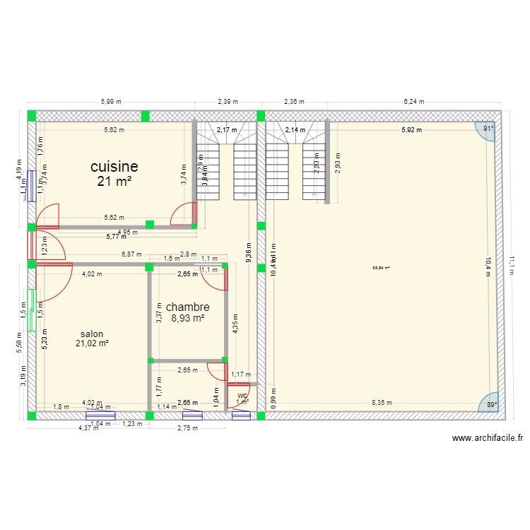 plan maison tacheta 2. Plan de 6 pièces et 165 m2
