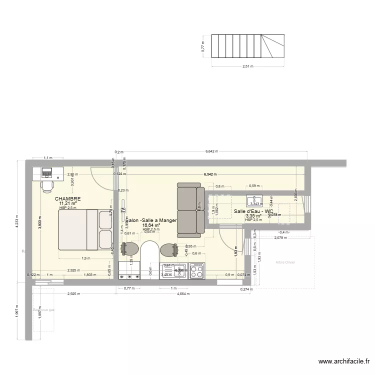 ANNEXE ABRI DE JARDIN CUISINE D'ETE. Plan de 6 Pièces et 48 m² ANNEXE ABRI DE JARDIN CUISINE D'ETE. Plan de 6 Pièces et 48 m²