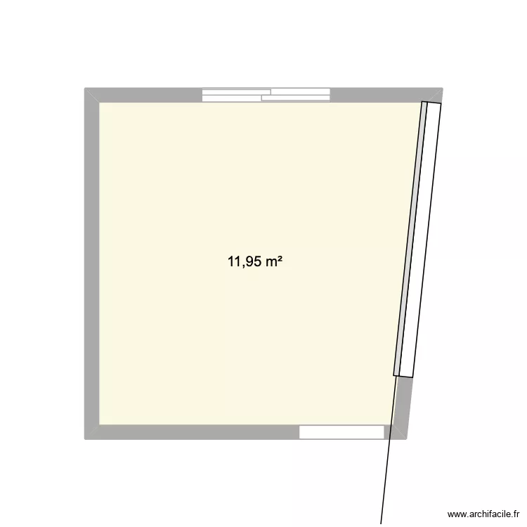 pi&egrave;ce spa. Plan de 1  et 12 m²