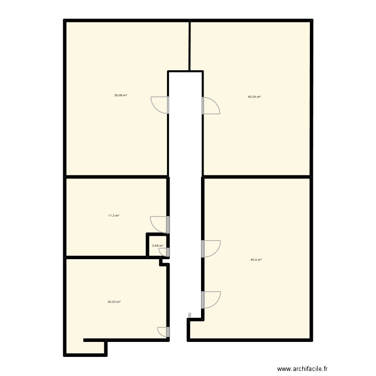 appartement floralie. Plan de 6 pièces et 158 m2