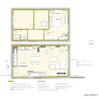 PLANS MAISON cuisine avec sas entrée vue haut