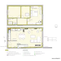 PLANS MAISON cuisine avec sas entr&eacute;e vue haut