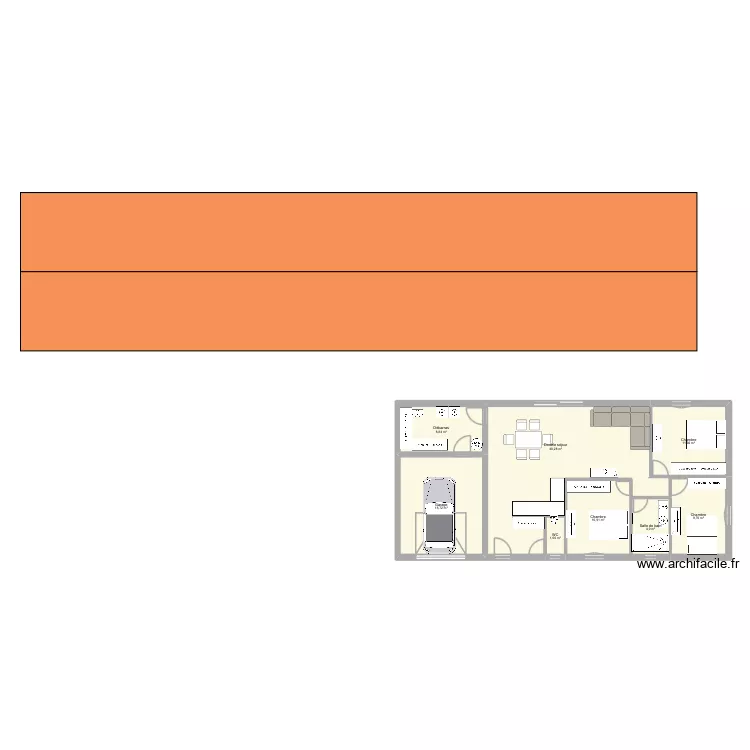 PROJET DOUBLE. Plan de 8 et 107 m² PROJET DOUBLE. Plan de 8 et 107 m²