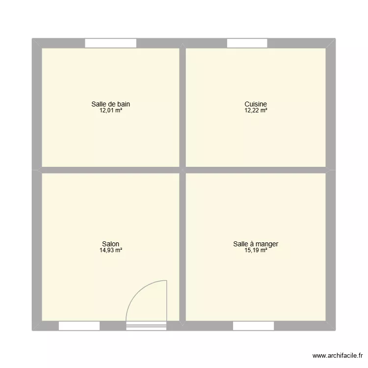 70 route d\'Assevent Maubeuge rdc. Plan de 4  et 54 m²
