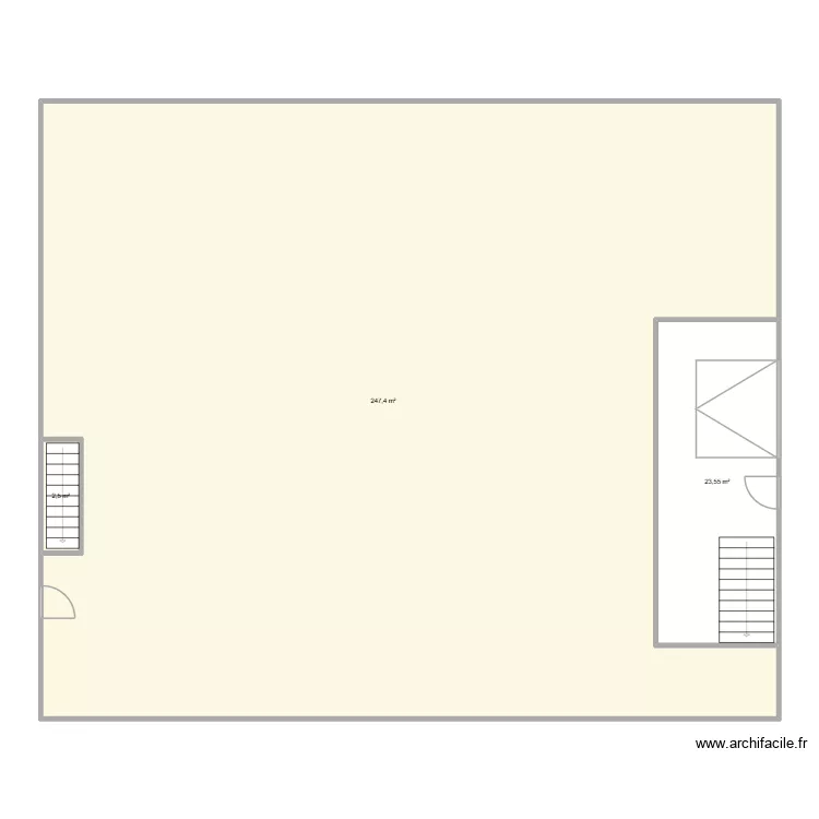 ENTREPOT EXT.. Plan de 3  et 273 m²