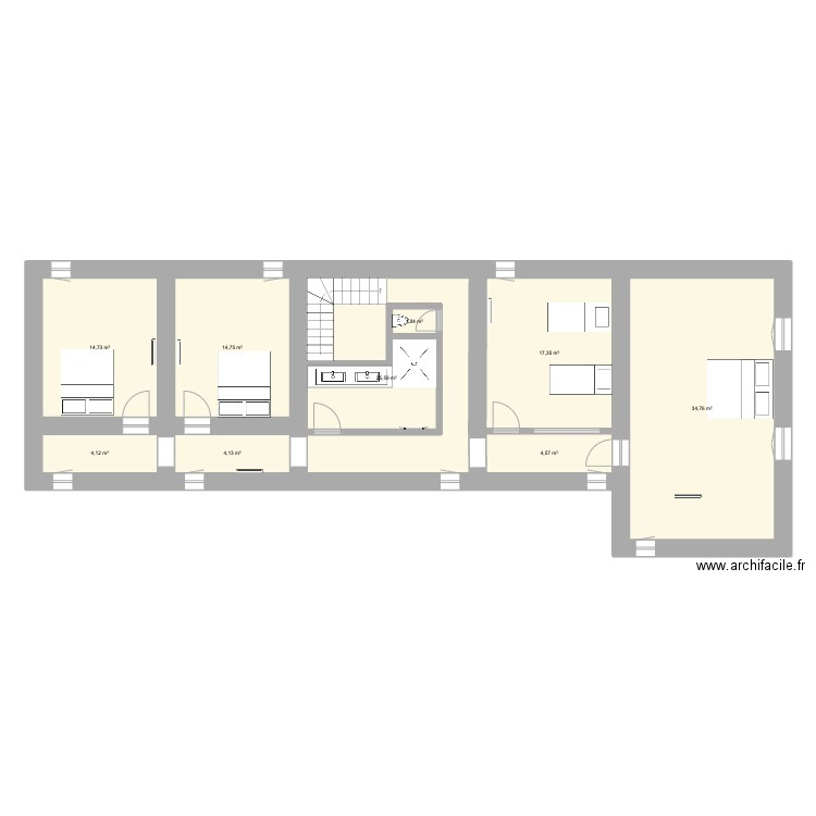 Biaville_plan_elec_1E. Plan de 9 pièces et 121 m2