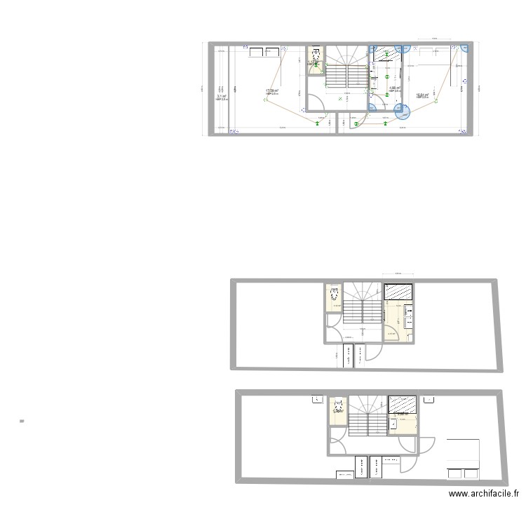 ENATA R+1 EST. Plan de 9 pièces et 53 m2