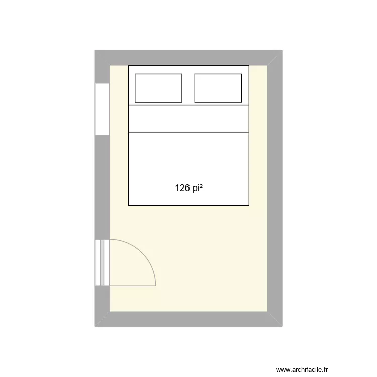 chambre d\'ami. Plan de 1  et 12 m²