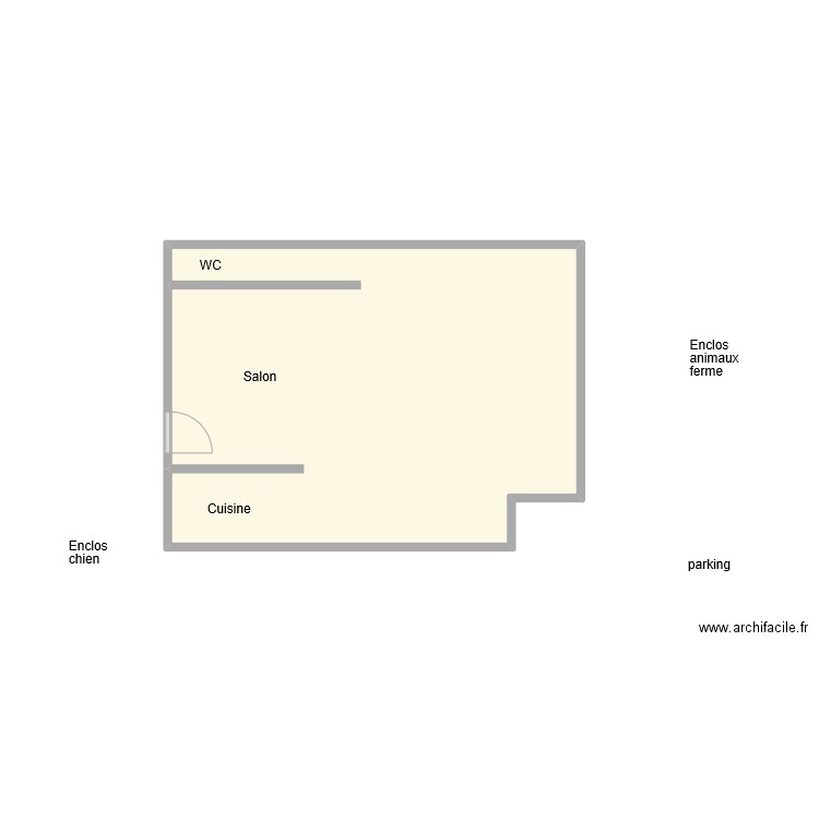 SUPERETTE DES REMPARTS. Plan de 1 pièce et 24 m2